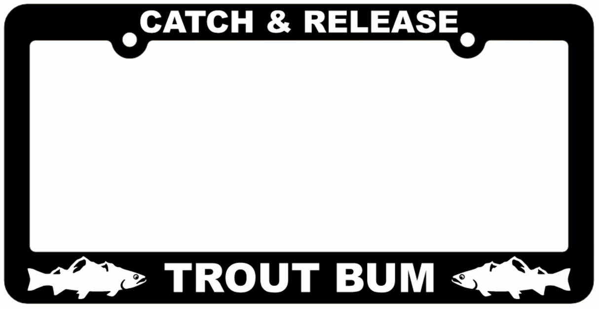 Fishing License Plate Frames w/ Graphics