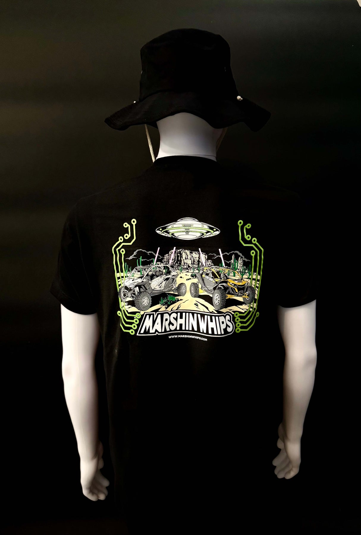 Marshin Whips Black & Green UFO T-Shirt