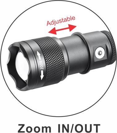 FlexBeam- 1200 Lumen Adjustable Beam Rechargeable Flashlight