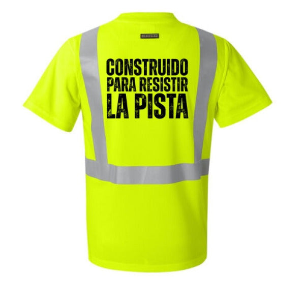 The Crew Hangar HiVis Microfiber Work Shirt Built To Resist The Track Edition For Construction Pros