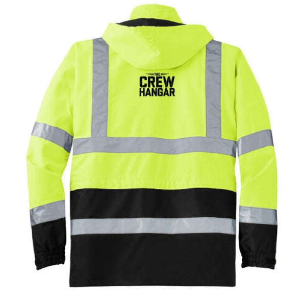 The Crew Hangar CornerStone ANSI Class 3 Waterproof Parka Hi Vis For Outdoor Professionals