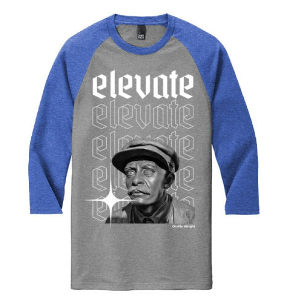 Orville Wright Vintage Raglan Elevate Edition Three Quarter Sleeve By The Crew Hangar Lightweight Comfort For Retro Fans