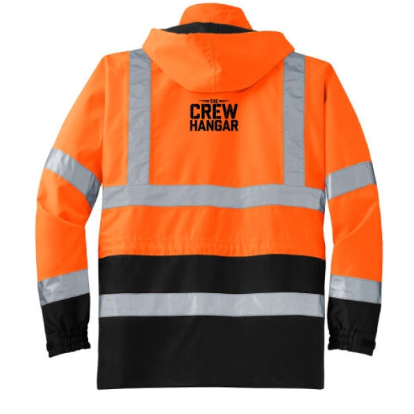 The Crew Hangar CornerStone ANSI Class 3 Waterproof Parka Hi Vis For Outdoor Professionals