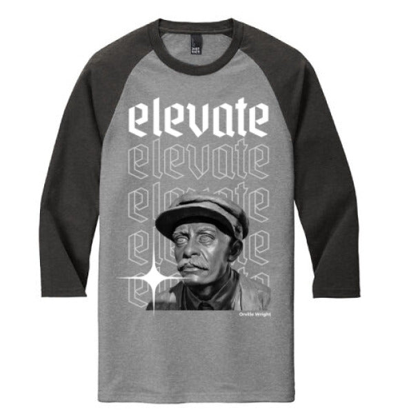 Orville Wright Vintage Raglan Elevate Edition Three Quarter Sleeve By The Crew Hangar Lightweight Comfort For Retro Fans