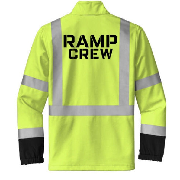 Ramp Boss Hi-Vis Shell The Crew Hangar Pro Grade Class 3 Waterproof Breathable Soft Shell For Field Professionals