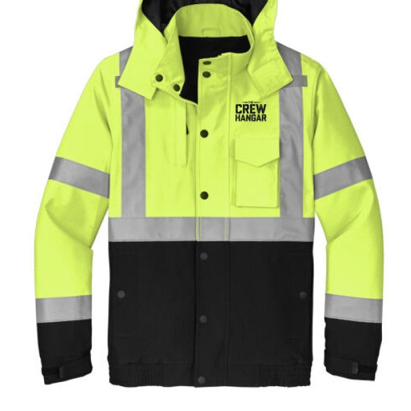 CornerStone High Visibility Bomber Jacket Built Tarmac Tough for Ramp Pros ANSI Class 3 Visibility