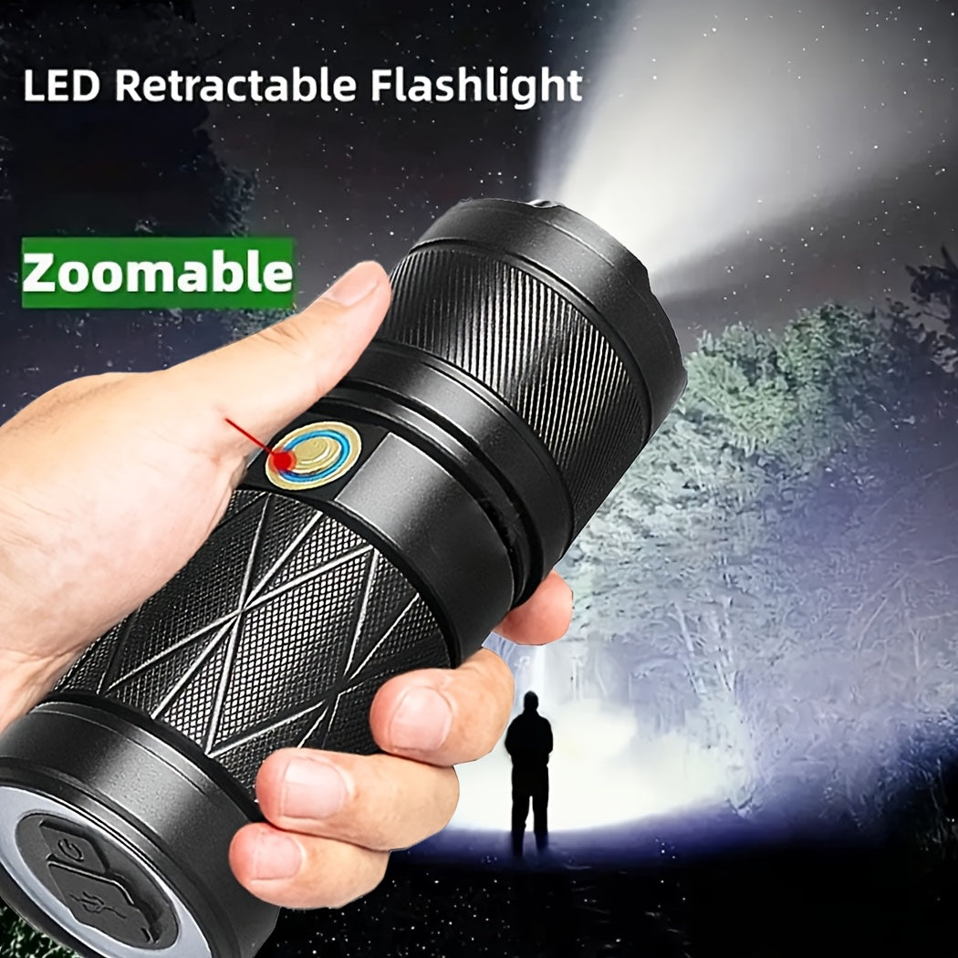 Tactical Flashlight Rechargeable Zoomable 8 Modes-3
