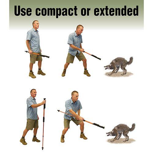 AdventureGuard 950K Stun Hiking Staff with Flashlight