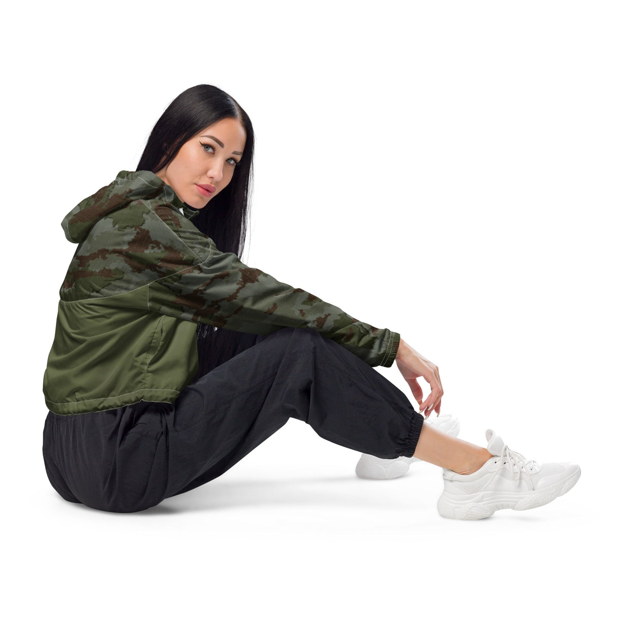 Athleisure Cropped Windbreaker | TerraVerde Camo