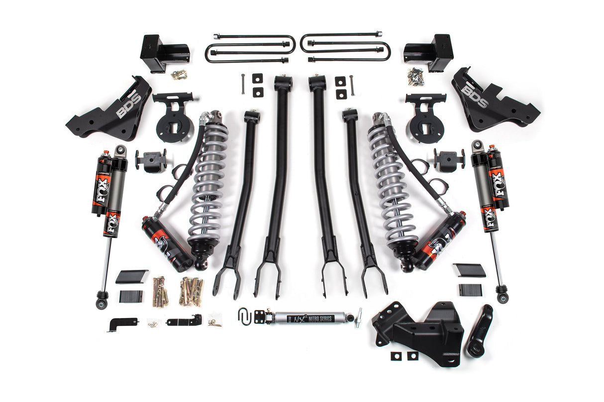 5 Inch Lift Kit w/ 4-Link | FOX 2.5 Performance Elite Coil-Over Conversion | Ford F250/F350 Super Duty (23-26) 4WD | Diesel