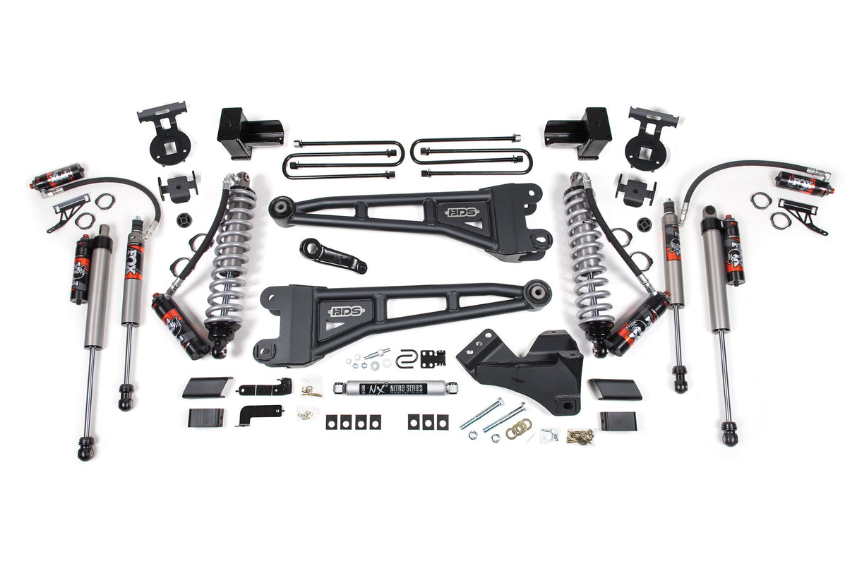 4 Inch Lift Kit w/ Radius Arm | FOX 2.5 Performance Elite Coil-Over Conversion | Ford F250/F350 Super Duty (17-19) 4WD | Diesel