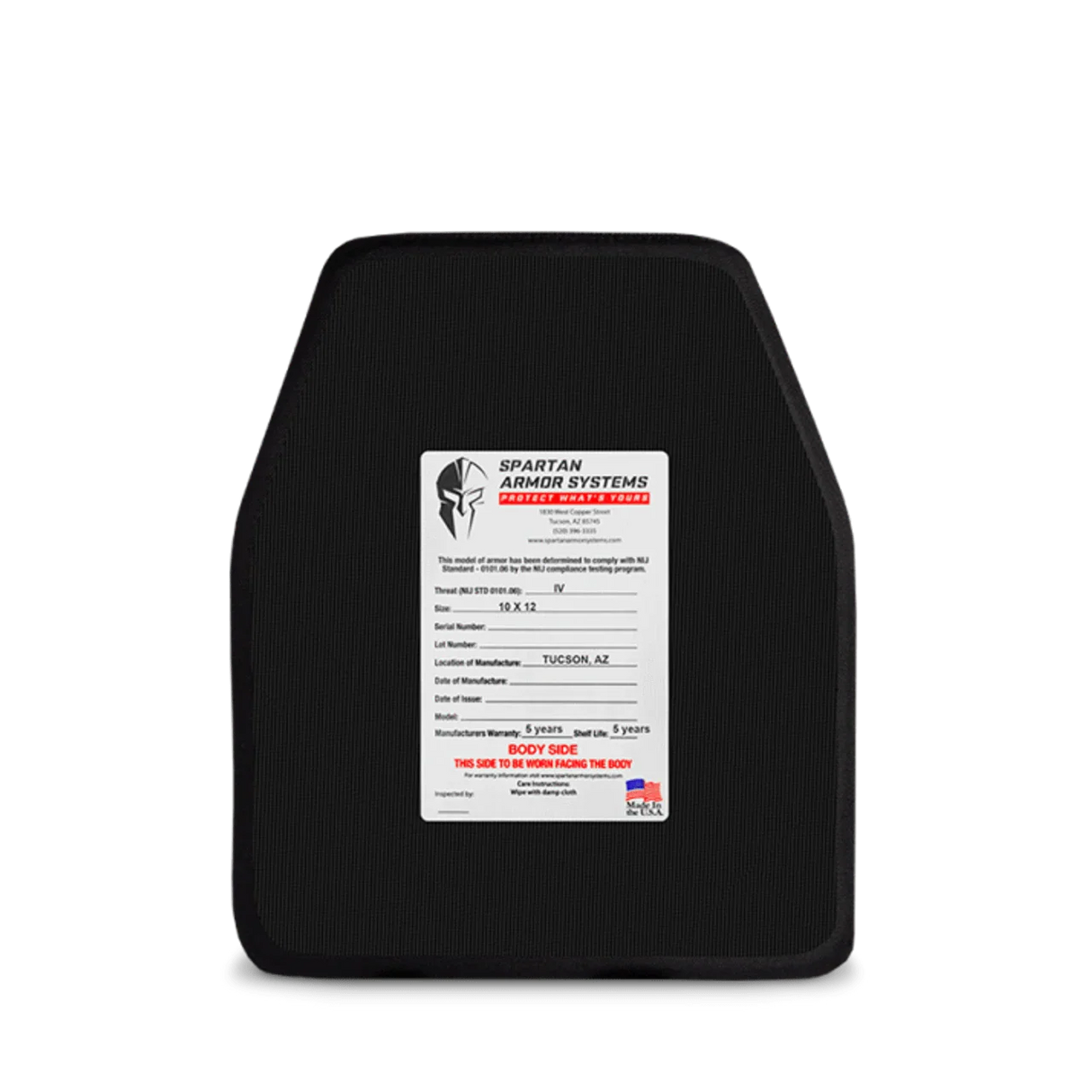 Spartan Level IV Ceramic Body Armor Package