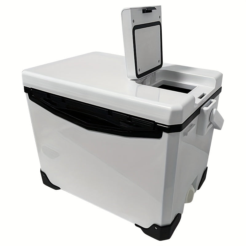 Slip-Resistant Fishing Cooler Box with Bait Compartment (32L)-0