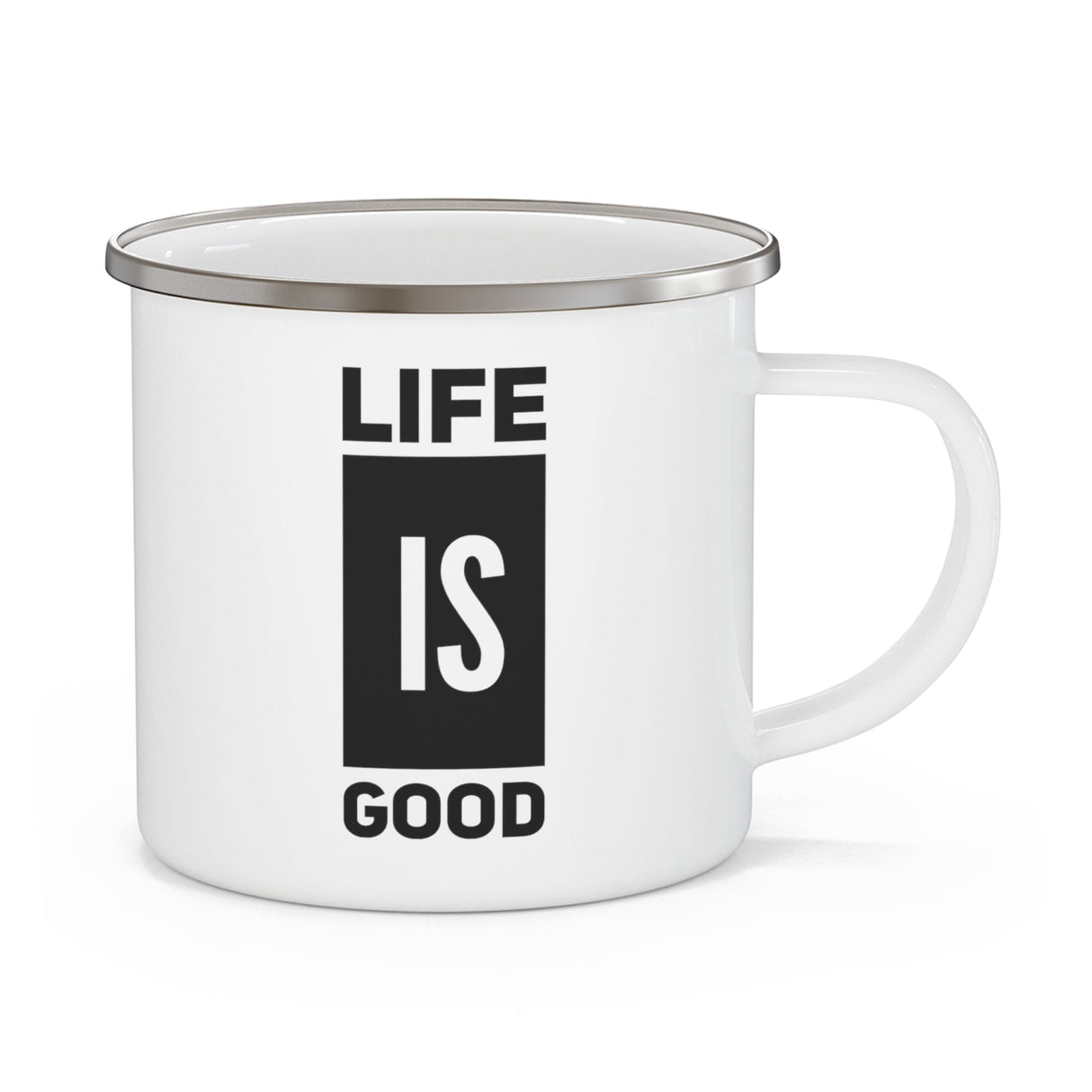 Enamel Camping Mug Life is Good-0