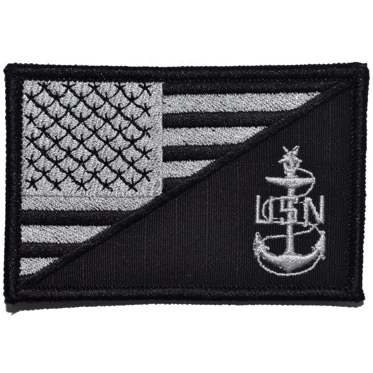 Navy SCPO Senior Chief Petty Officer USA Flag - 2.25x3.5 Patch