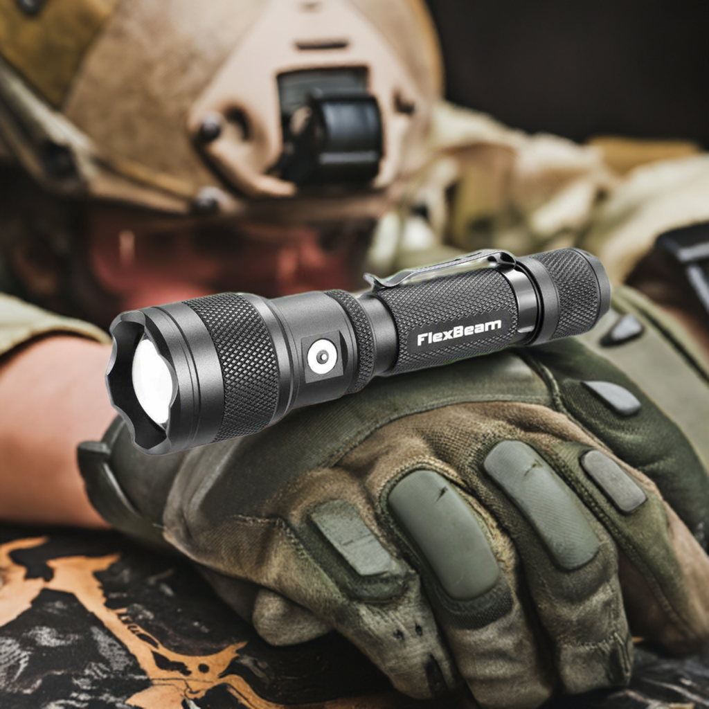 FlexBeam- 1200 Lumen Adjustable Beam Rechargeable Flashlight