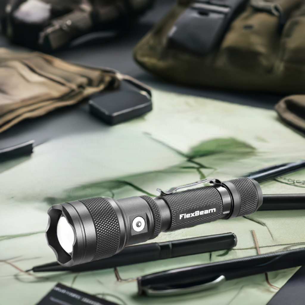 FlexBeam- 1200 Lumen Adjustable Beam Rechargeable Flashlight