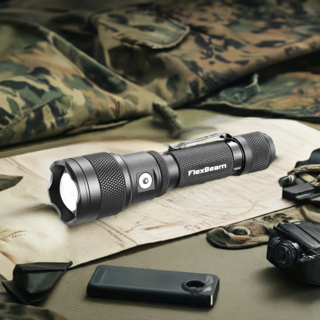FlexBeam- 1200 Lumen Adjustable Beam Rechargeable Flashlight