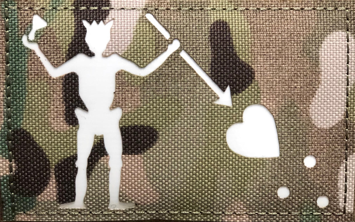 3” x 4” Blackbeard Flag Patch Glow in the Dark reflective