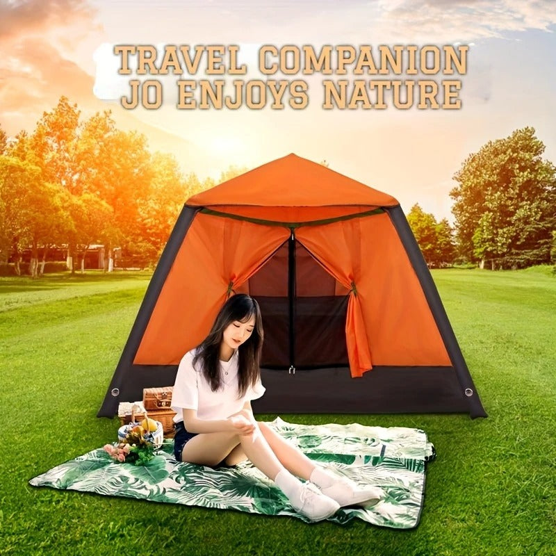 4-Person Inflatable Tent with Rainfly for Outdoors-4