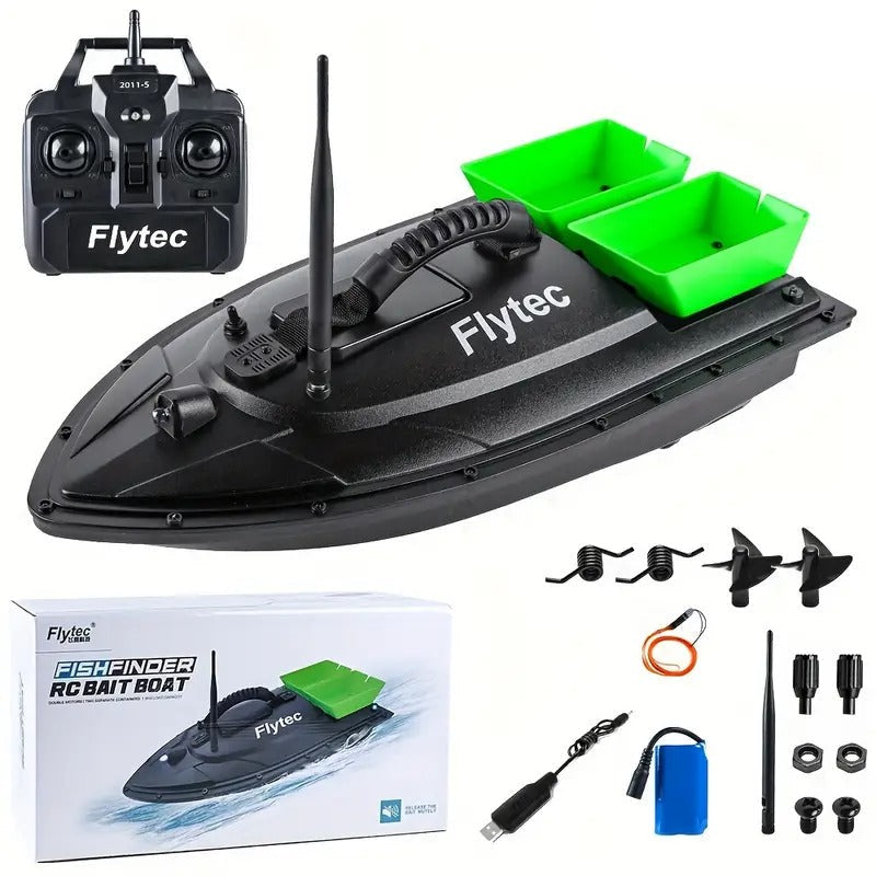 Remote Control Fishing Bait Boat Double Compartment-0