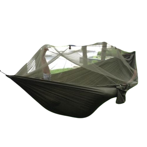 1-2 Person Portable Outdoor Camping Hammock with Mosquito Net High Strength Parachute Fabric Hanging Bed Hunting Sleeping Swing-0