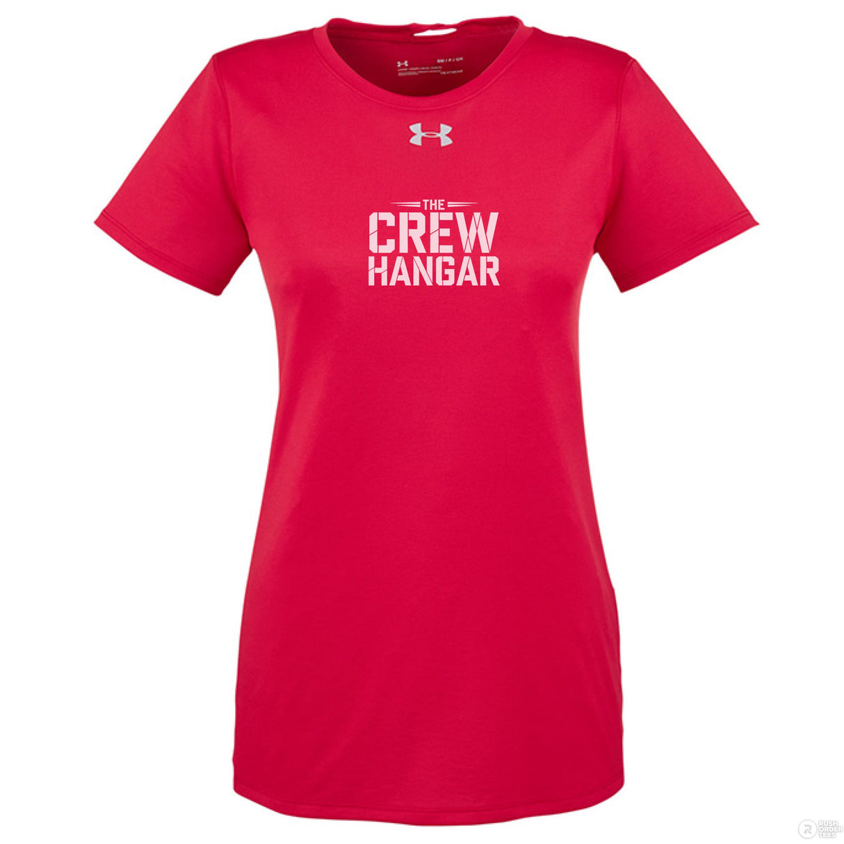 Under Armour Women’s Performance Tee Built Tarmac Tough The Crew Hangar UA Tech Quick Dry Sweat Wicking Mobility