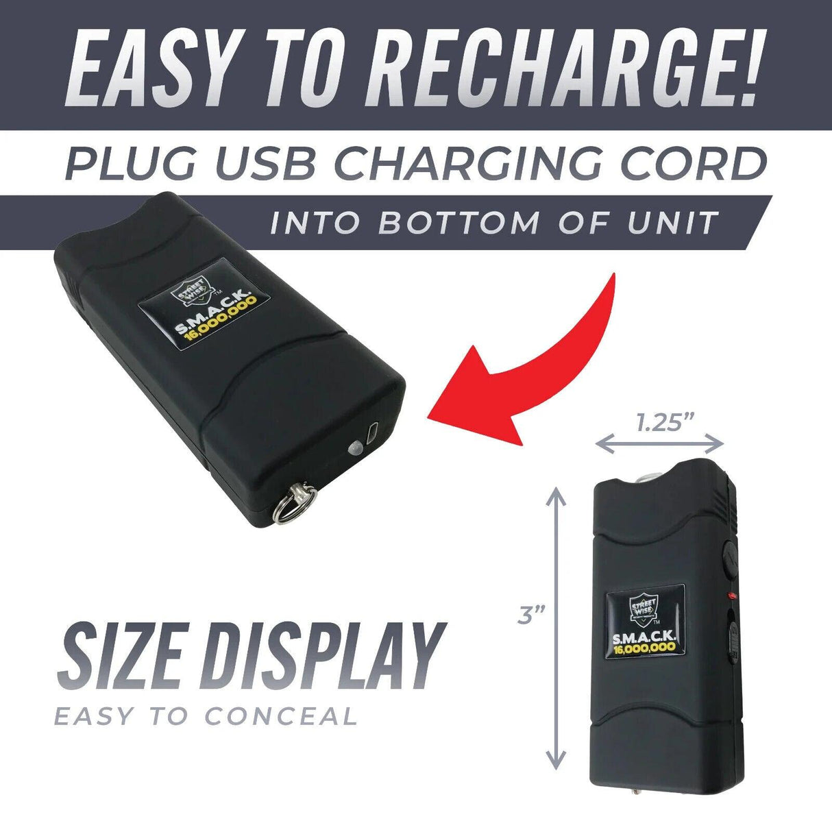 Pepper Spray and Stun Gun Self-Defense Keychain Set - Vibrant Pink