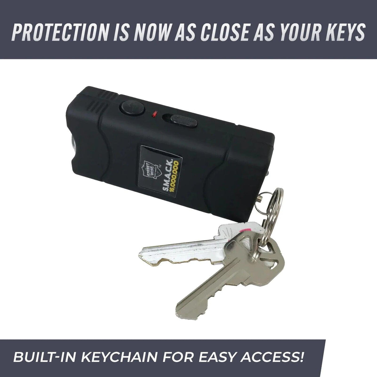 Pepper Spray and Stun Gun Self-Defense Keychain Set - Vibrant Pink