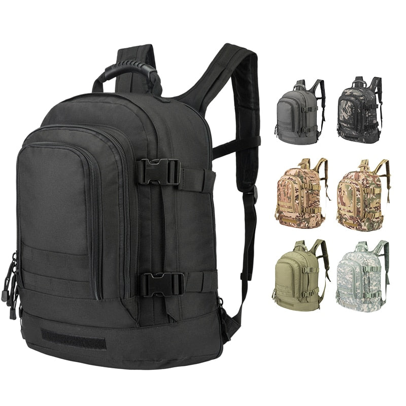 50L Large Capacity Men Army Military Tactical Backpack 3P Softback Outdoor Hiking Camping Rucksack Hunting Camping Travel Bag-0