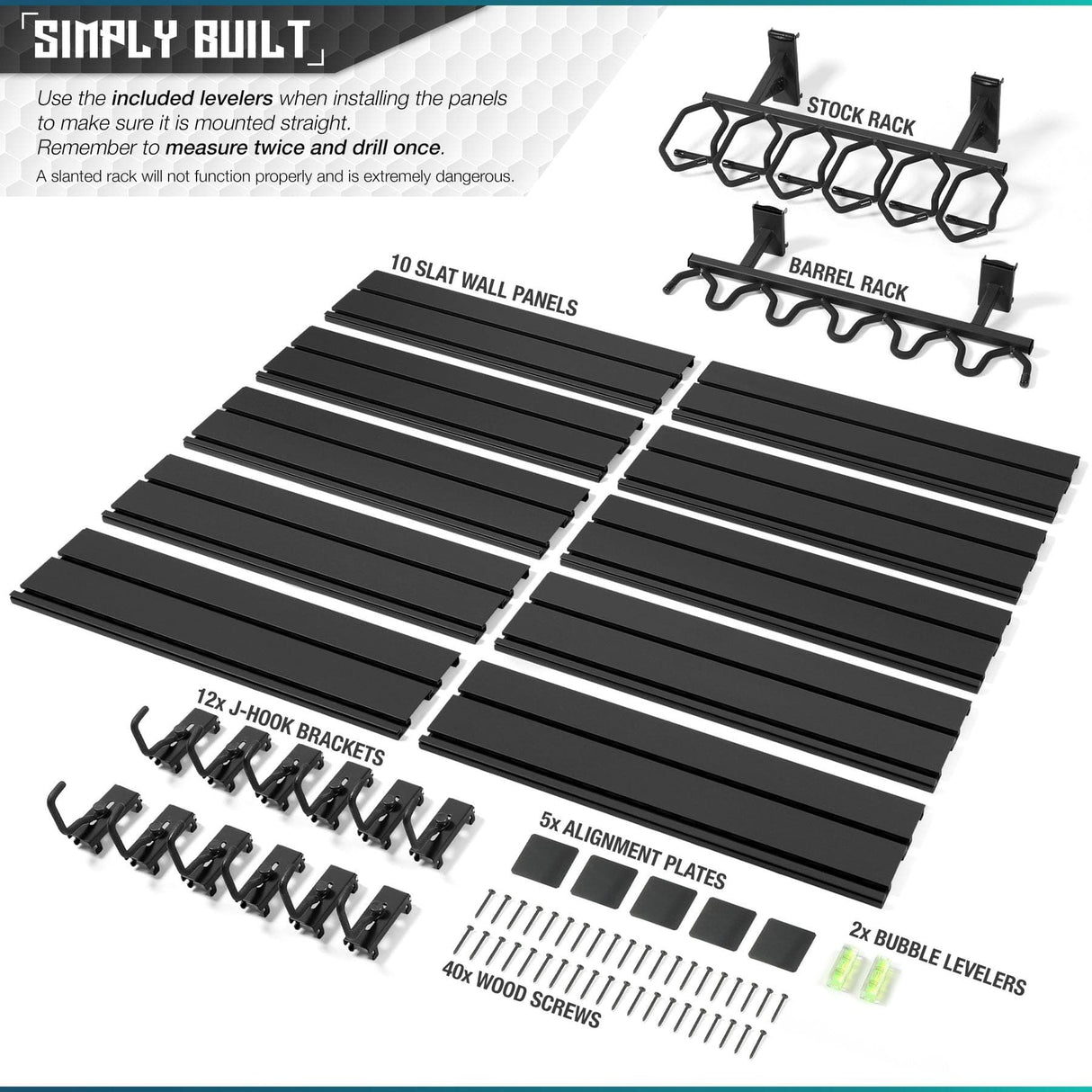 Wall Rack System - 10 Panel and Attachments