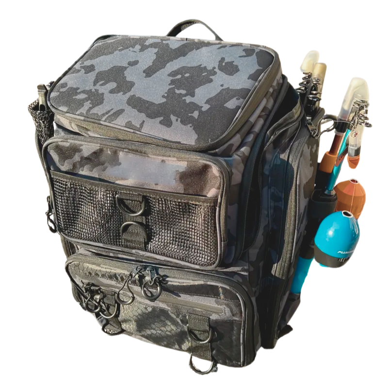 Fishing Backpack with Rod Holder-0