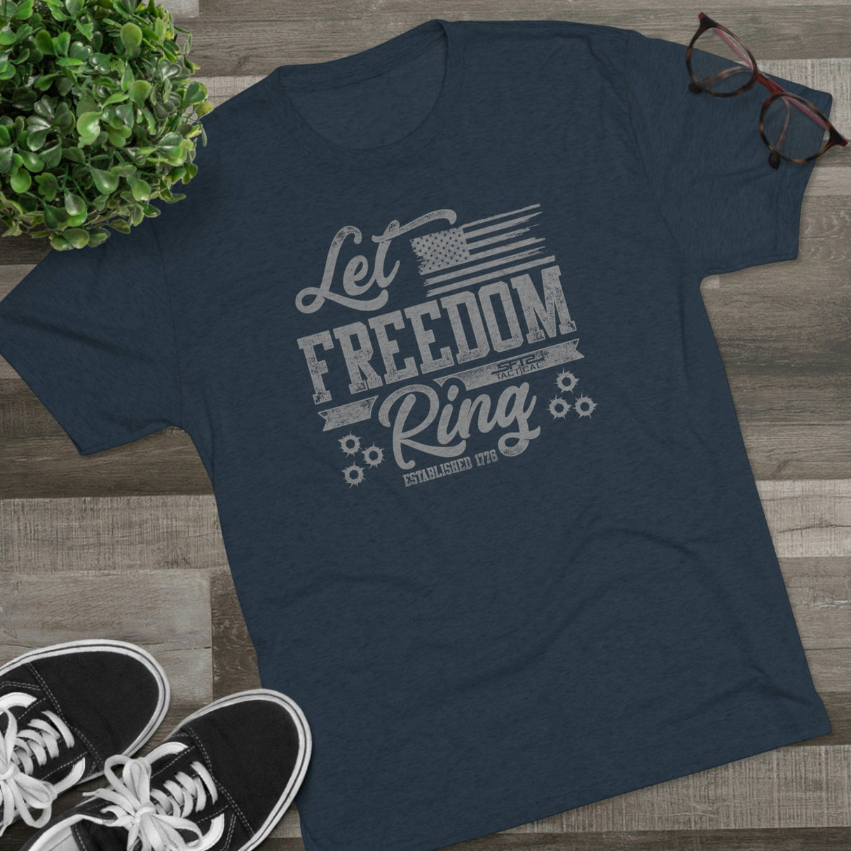 Let Freedom Ring - Tri-Blend Crew Tee