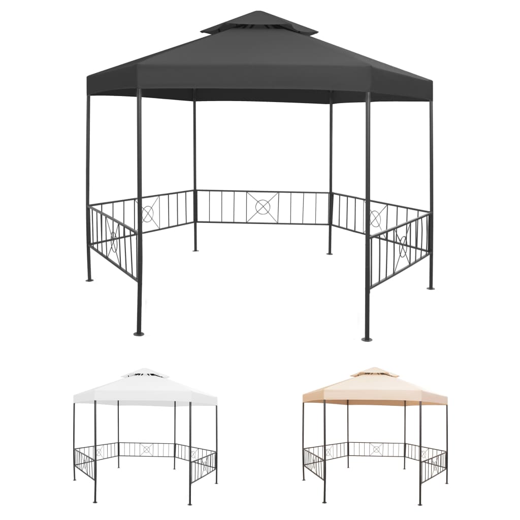 vidaXL Gazebo Outdoor Canopy Tent Patio Pavilion Wedding Party Tent Sunshade-5