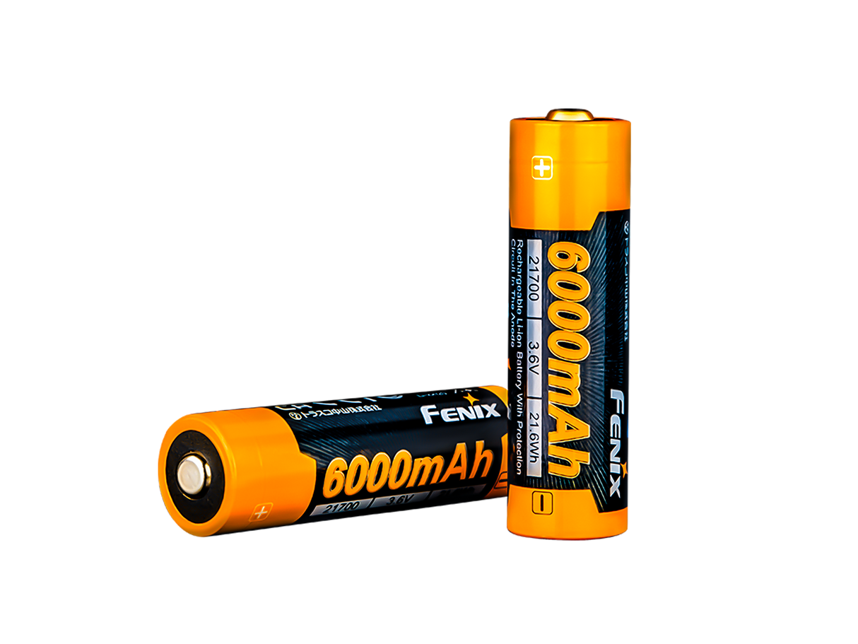 Fenix ARB-L21-6000 Rechargeable 21700 Battery With 6000mAh Power For High Drain Flashlights
