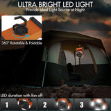 Camping Fan with LED Lantern & Hook (20000mAh)-2