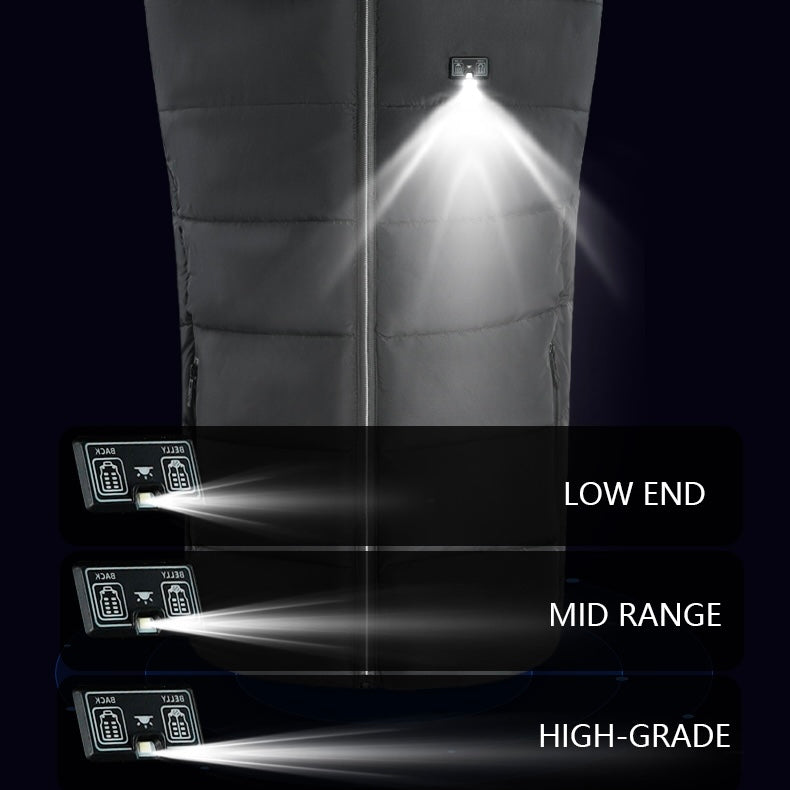 LITEGUEST Heated Vest with LED Light – Winter Outdoor Warming Vest