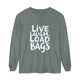 Live Laugh Load Bags Tarmac Edition Long Sleeve Shirt By The Crew Hangar For Ramp Crews