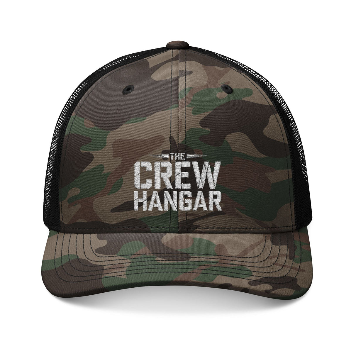 Camouflage Trucker Hat The Crew Hangar For Outdoor Adventurers Breathable Mesh Back