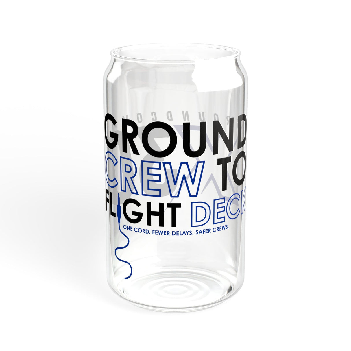 Sipper Glass GroundComm X30 16oz With Bamboo Lid And Tritan Straw By The Crew Hangar For Beverage Enthusiasts