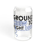 Sipper Glass GroundComm X30 16oz With Bamboo Lid And Tritan Straw By The Crew Hangar For Beverage Enthusiasts