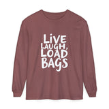 Live Laugh Load Bags Tarmac Edition Long Sleeve Shirt By The Crew Hangar For Ramp Crews