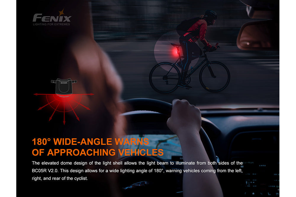 Fenix BC05R V2.0 Rechargeable Bicycle Tail Light – Trail Pro