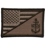 Navy SCPO Senior Chief Petty Officer USA Flag - 2.25x3.5 Patch