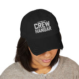 The Crew Hangar Distressed Embroidered Dad Hat Unisex Casual Vintage Cap For Everyday Wear