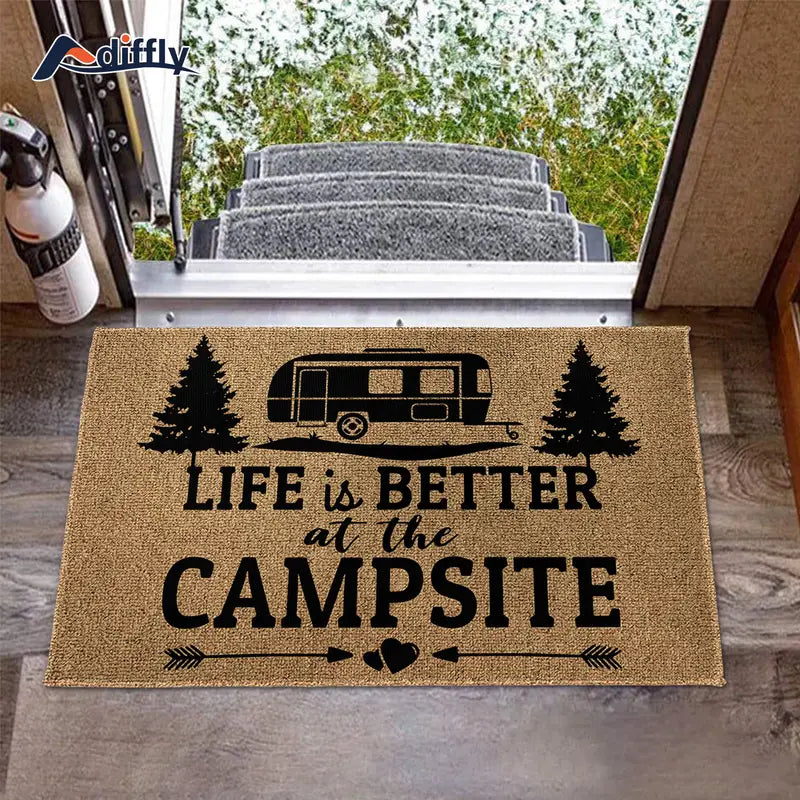 "Life Is Better At The Campsite RV Doormat - 19.7x31.5in (50x80cm)-1