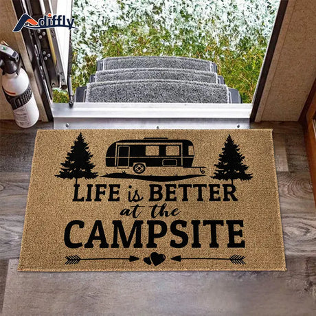 "Life Is Better At The Campsite RV Doormat - 19.7x31.5in (50x80cm)-1