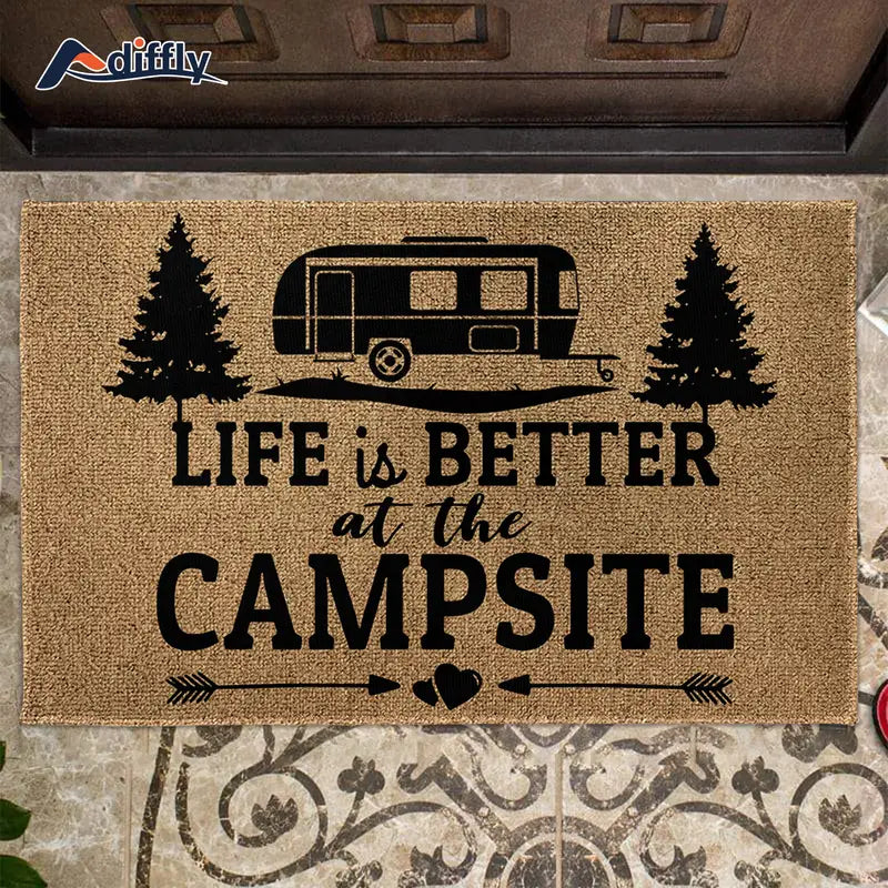 "Life Is Better At The Campsite RV Doormat - 19.7x31.5in (50x80cm)-4