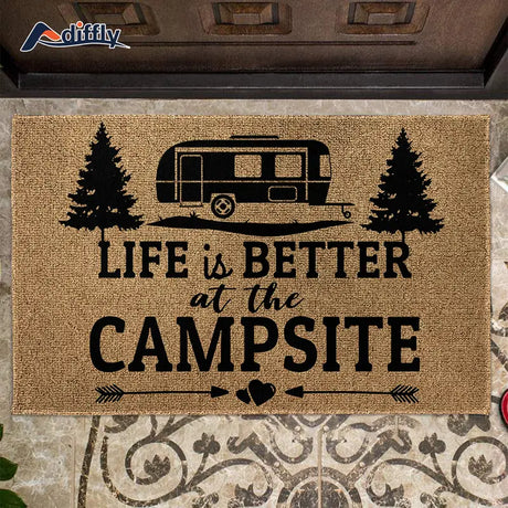 "Life Is Better At The Campsite RV Doormat - 19.7x31.5in (50x80cm)-4