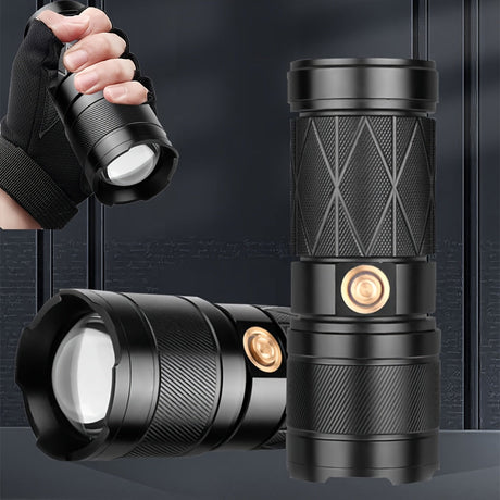 Tactical Flashlight Rechargeable Zoomable 8 Modes-2